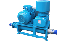 Roots type positive displacement blower package such as this Holmes Roots HR 22 blower package manufactured by HR Blowers.